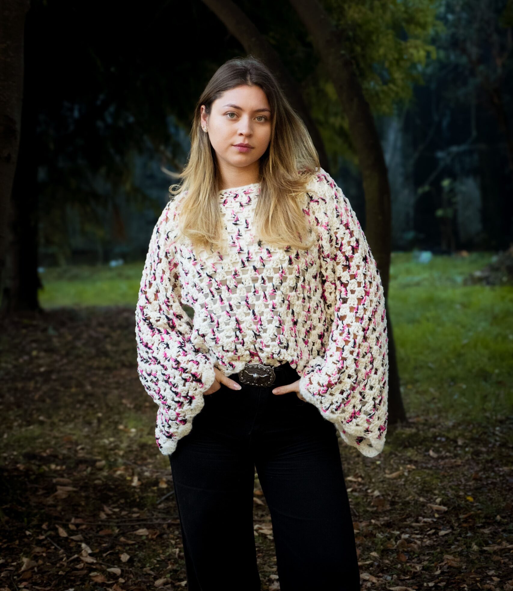 IMG_0720.JPG Chomba Crochet Jaspeada blanca - Imagen 1