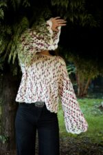 Chomba Crochet Jaspeada blanca - Imagen 3